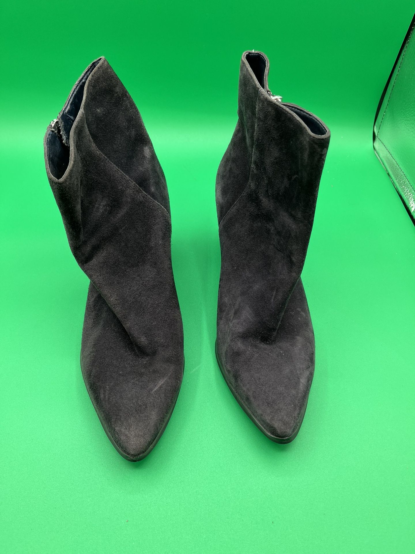 Michael Kors Bootie Black Suede Zip Boots Size 8