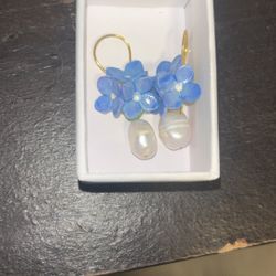 Blue Hydrangea Earrings