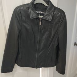 Kenneth Cole reaction leather jacket S/CH Black