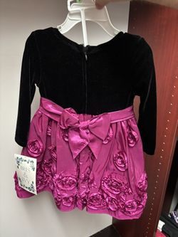 Girls 18 Month Dress – Cute Toddler Pink Purple Outfit - never used