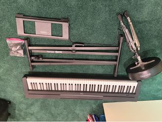 Yamaha P-71B 88-Key Weighted Digital Piano Bundle – w/ Upgraded PDP Throne & Heavy Duty RockJam Stand”