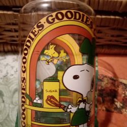 Vintage Snoopy Goodies Jar 