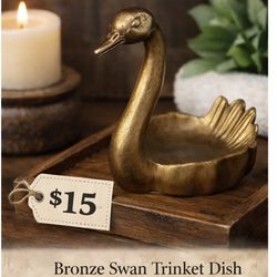 Swan trinket dish/ soap holder