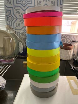 Lot of Pro Tapes colored console paper tape
