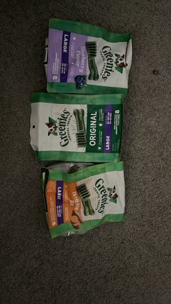 Greenies Dog Treats, Veterinarian-Recommended Natural Dental Dog Treats, Large S