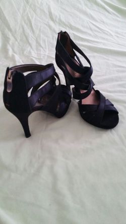Black satin Loft shoes