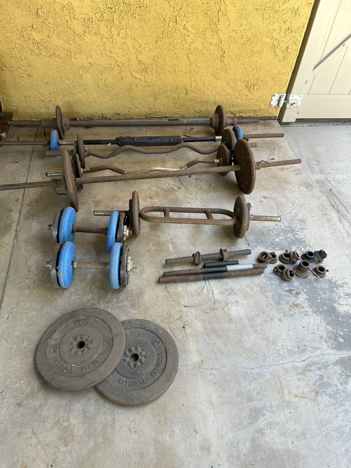 Barbells and weights