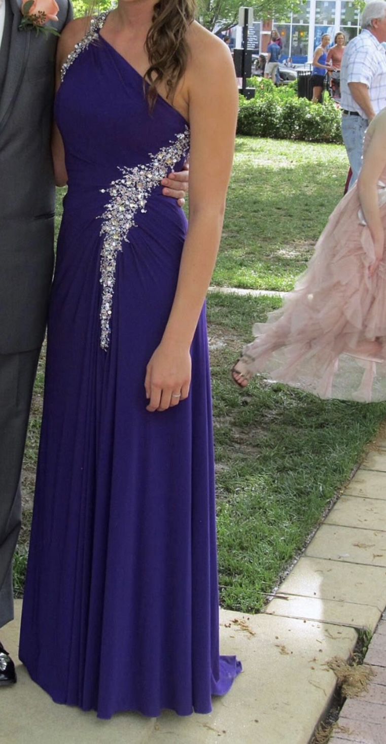 Purple Sequin Formal Sequin Dress