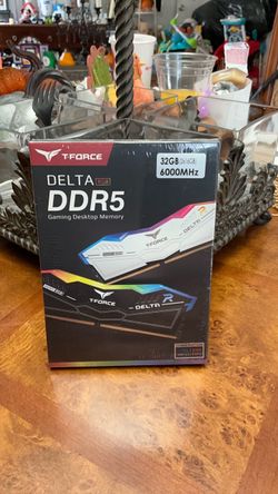 T- FORCE  DELTA DDR5  32GB (2×16GB)  6000MHZ!!  BRAND NEW!!  NEVER OPENED!