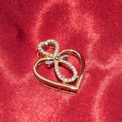 10k Yellow Gold Diamond Heart Pendant 0.27 ctw