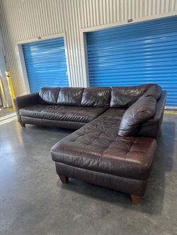 Genuine leather sectional free delivery