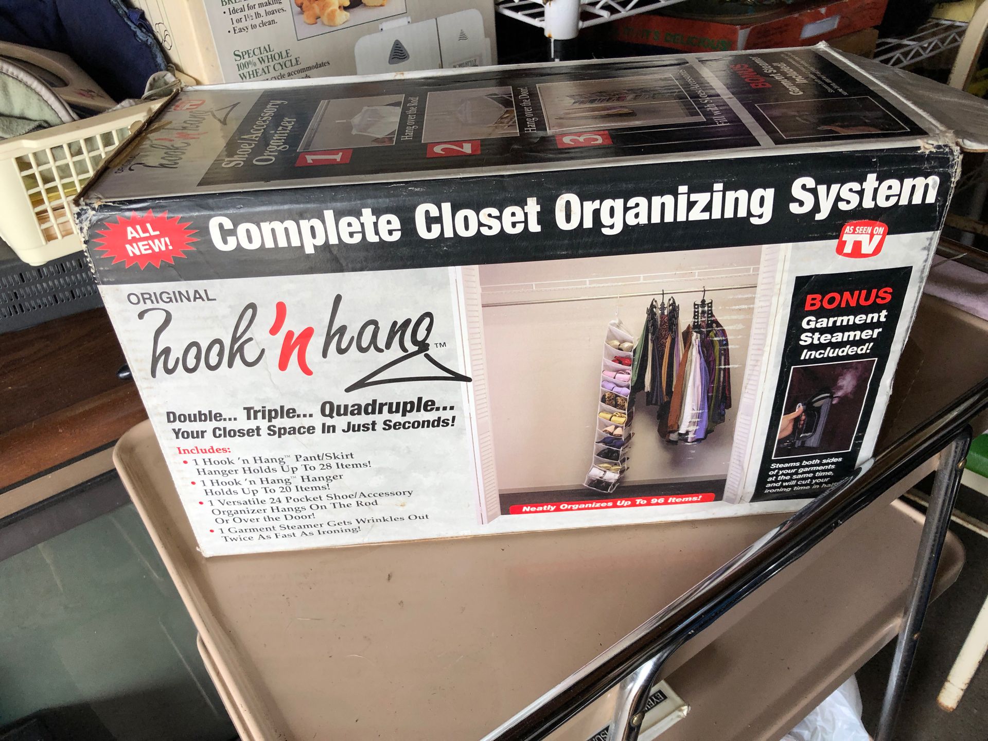 Complete closet organizing system brand new.