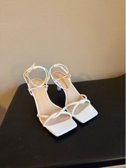 White strap heels 7