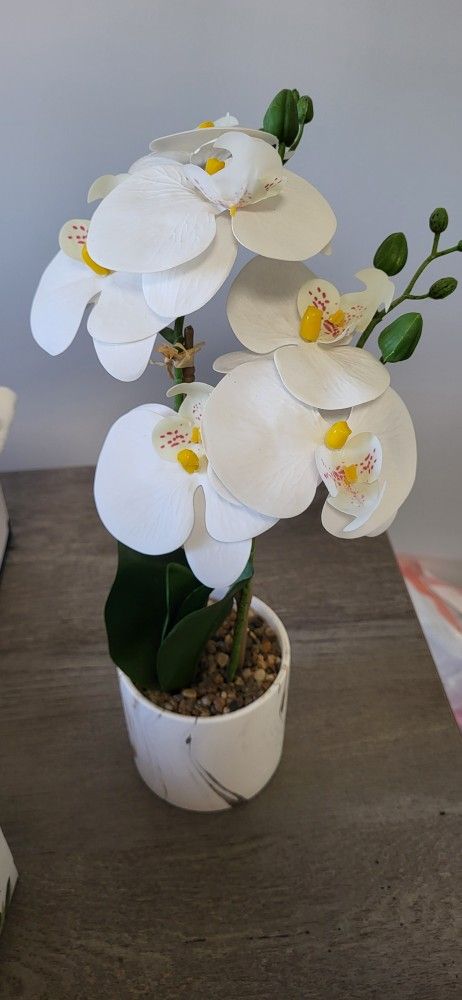 Faux White Orchid