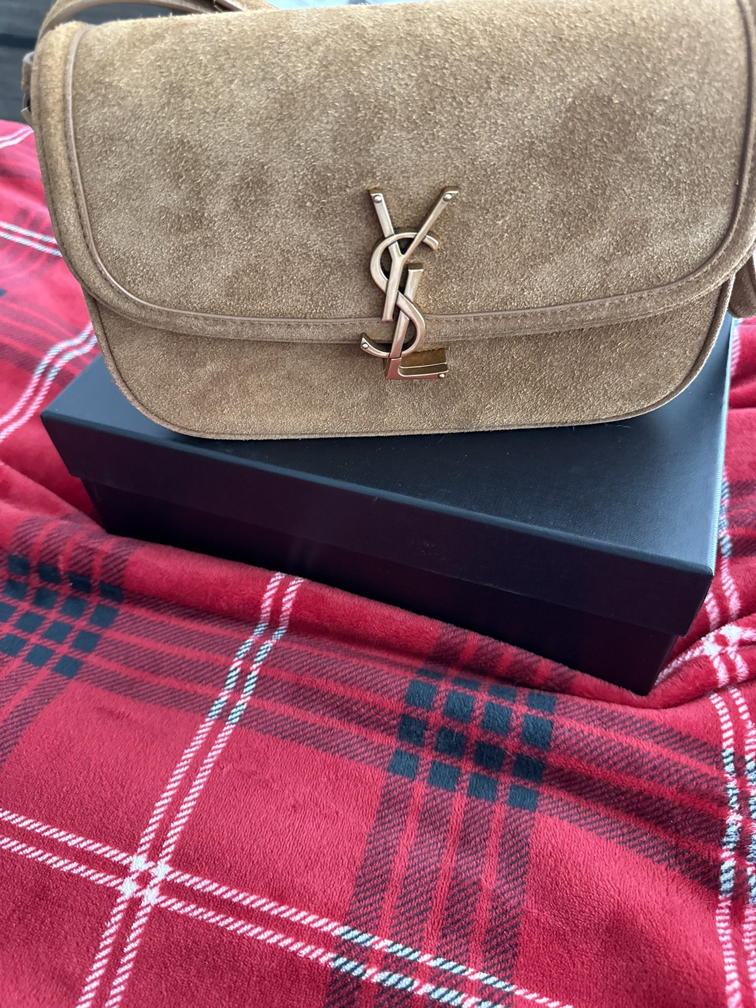 Saint Laurent Solferino Medium Suede Bag