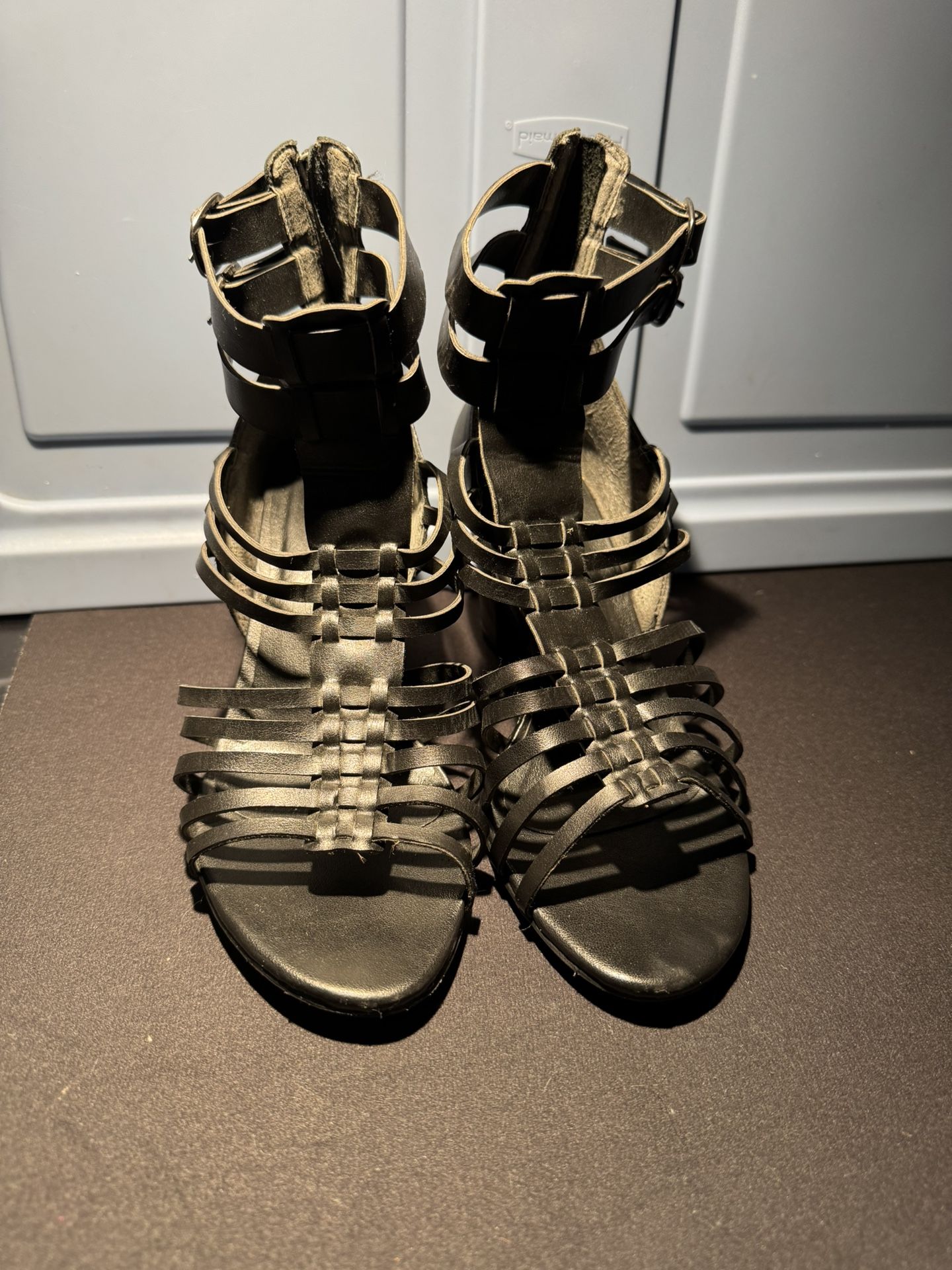 Black Strappy Heels