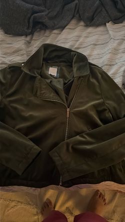 Green Velvet Motorcycle jacket - Women’s