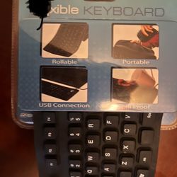 Foldable Silicone Rollup Keyboard, 85 Keys USB Wired QWERTY Flexible Slim Soft Silent Typing Travel 