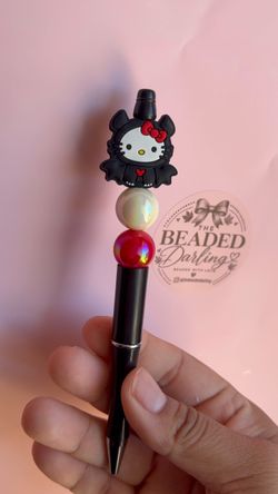 🦇❤️hello kitty bat beaded pen🦇❤️