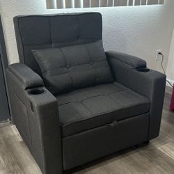 Recliner Chair With  Bed, Usb Plug And Storage