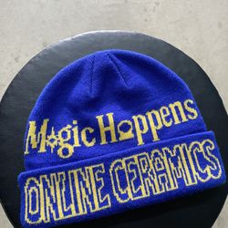 Online Ceramics Beanie Hat Magic Happens OS