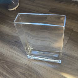 Rectangular Clear Vase