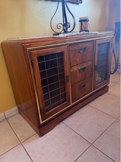Vintage Bassett Oak Sideboard Buffet