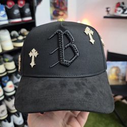Barbas Hats 24k Gold  Pitbull Chrome B Crosses Limited Edition ✅️ Brand New !