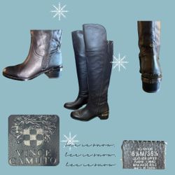 Vince Camuto Knee-High Leather Boots – Size 6.5 – Brand New 