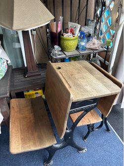 Antique school desk