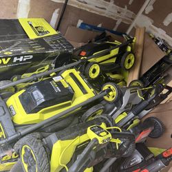 4 Ryobi Lawnmowers 