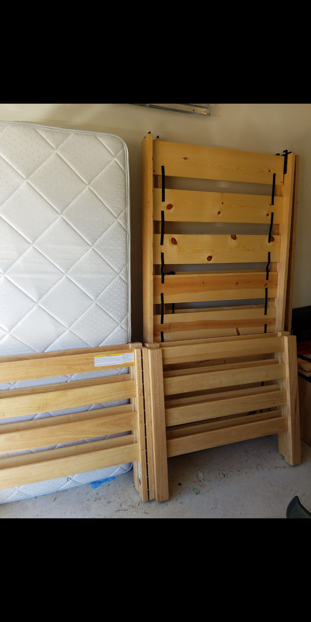 2 twin XL mattresses and bed frames
