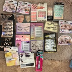 LOT Brand New Lashes, Nails, & much more!