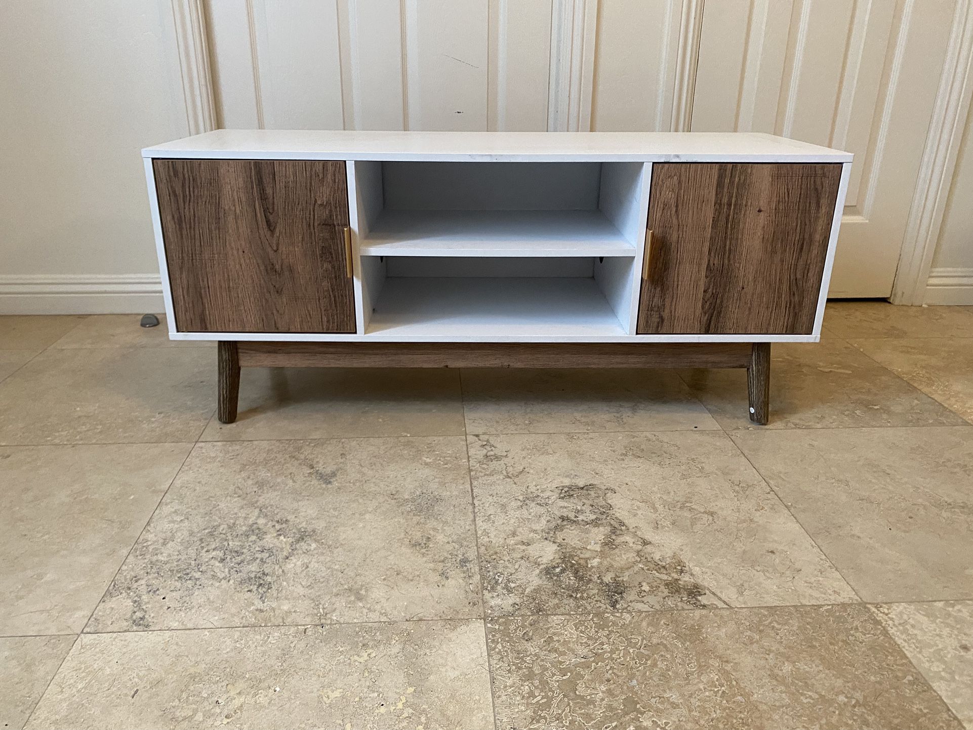 White/Brown Tv Stand