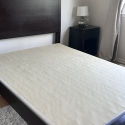 Solid Wood Bed Frame With Box & Night Stand