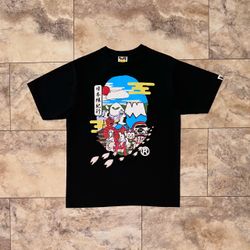 BAPE Japan Culture Ape Head Graphic T-Shirt Black Size Large