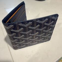 Goyard Goyardine Bifold Wallet – Navy Blue