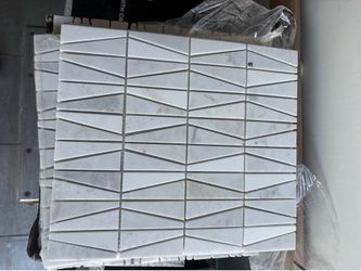 Interlocking honed marble mosaic tile