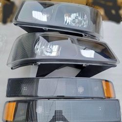 03-23 Chevy Express / GMC Savana Headlights Faros Calaveras Micas Luces Lamps 