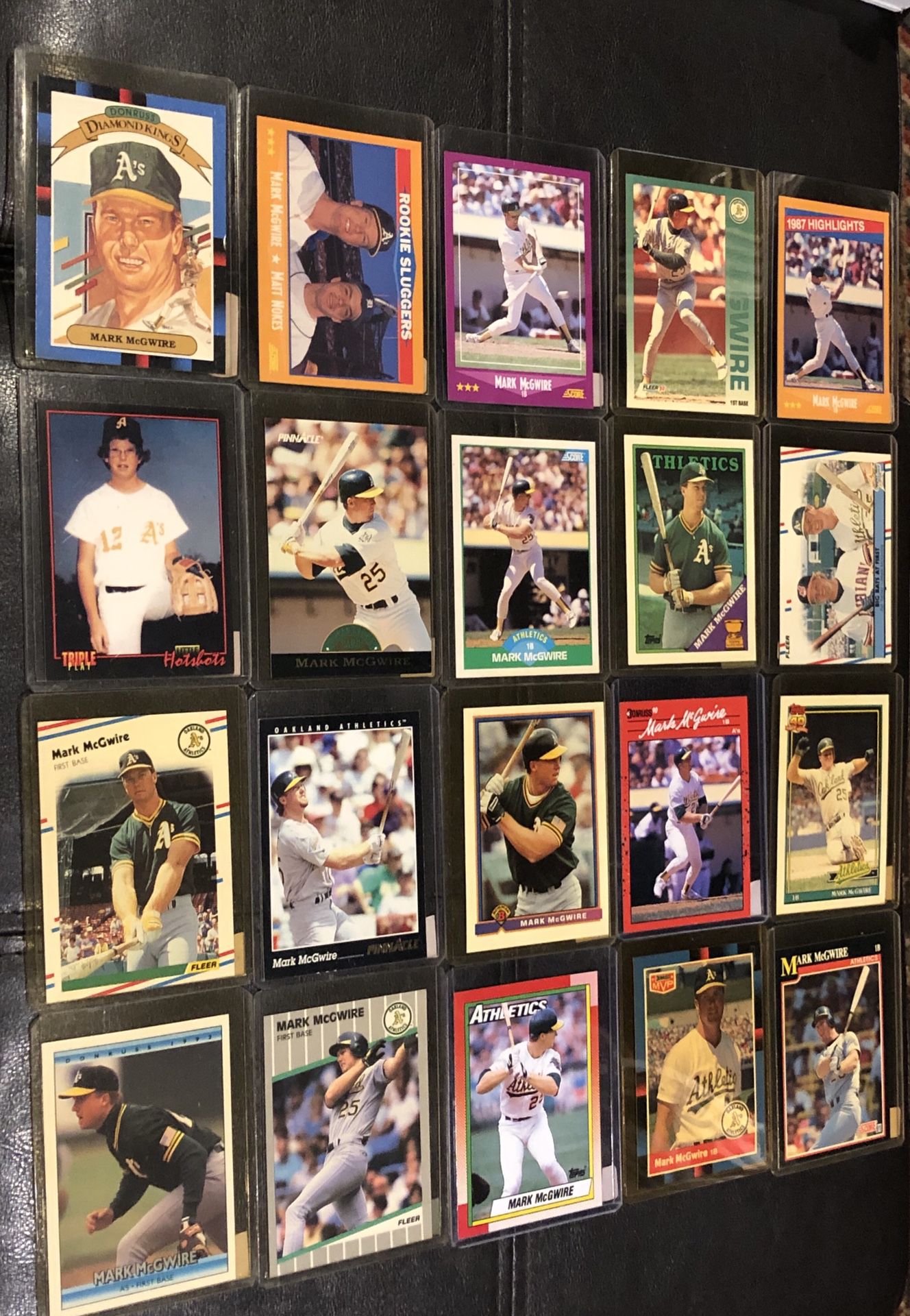 Mark McGwire 20 baseball card collection 1988-93 ESTATE SALE FIND Topps A’s