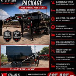 NEW ROLL OFF TRAILER WITH CANS