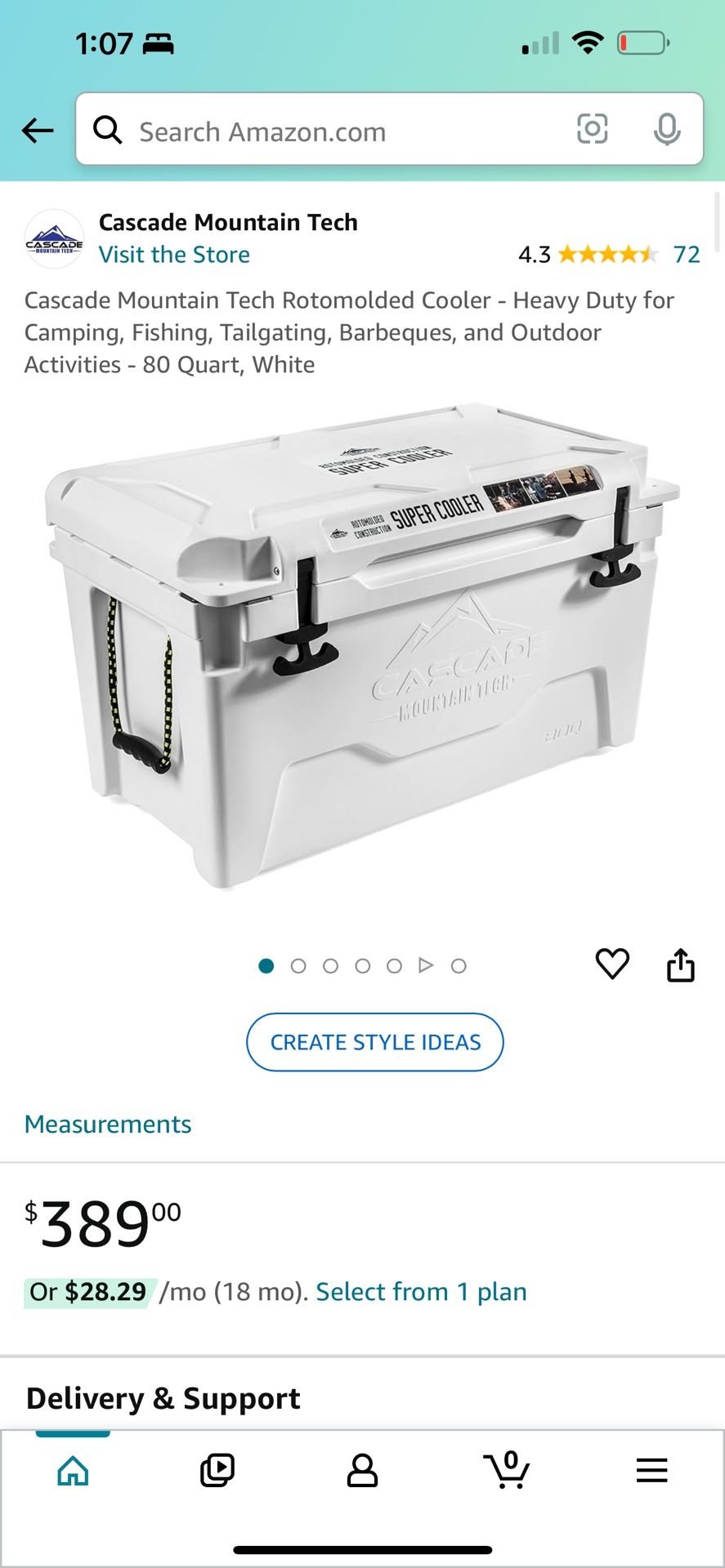2 Cascade Mountain Tech Rotomolded Cooler - 80 Quart, White