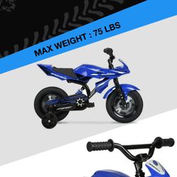 Kids Blue Bike Motorcycle 
