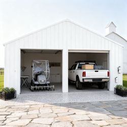 45FT x 25FT Metal Garage Barn Shed – Durable Outdoor Steel Structure Storage Shed - The customer must have unloading capabilities, such as a forklift 