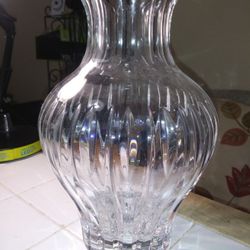 Crystal Vase. 10" beautifully etched