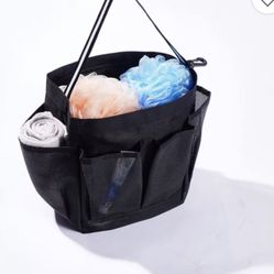 Simply Essential™ Small Mesh Shower Tote in Black