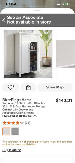 White Floor Cabinet – Unassembled in Box