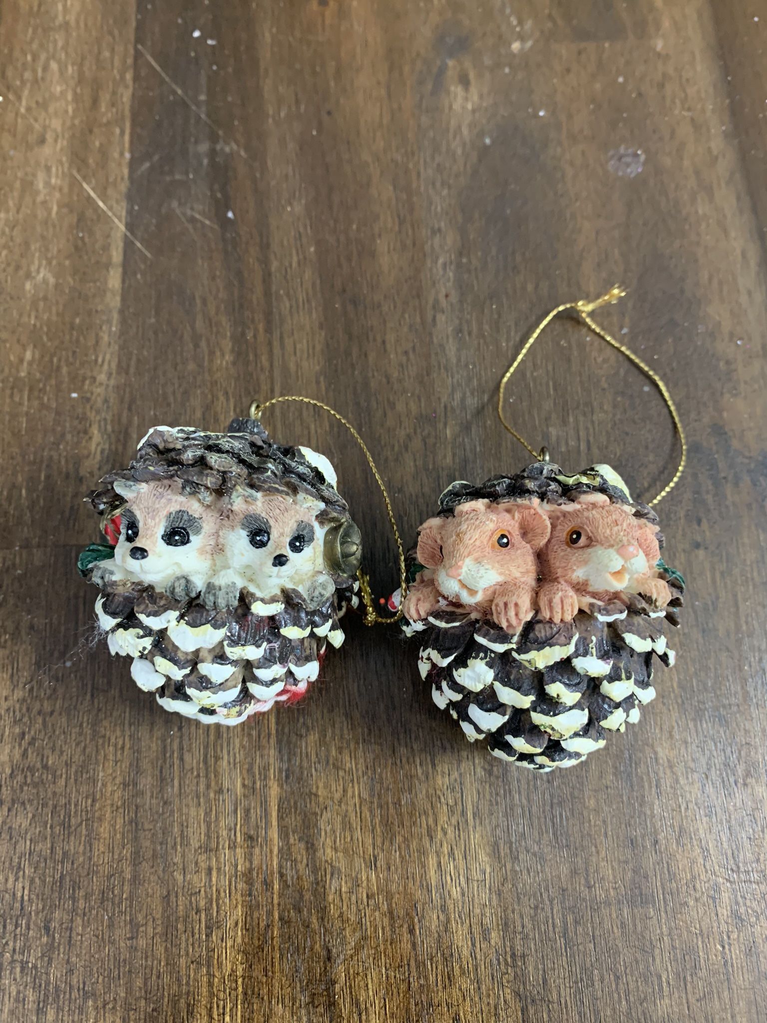 Woodland animal ornaments