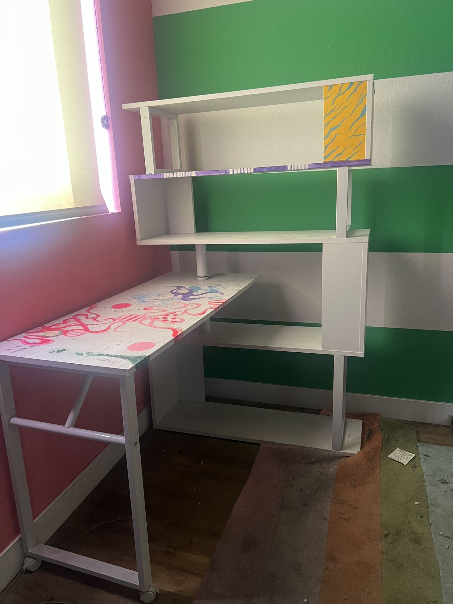 Convertible Desk + Shelves