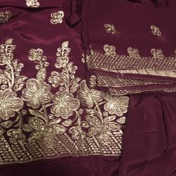 Fancy dress  three-piece suit Color purple